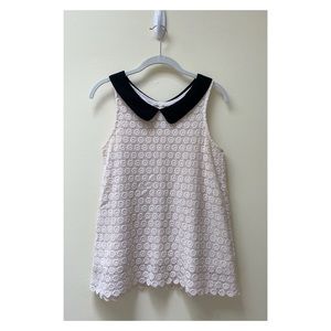 Anthropologie Sleeveless Collared Eyelet Blouse